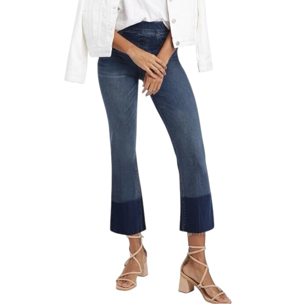 SPANX Women's Two-Tone Flare Jeans